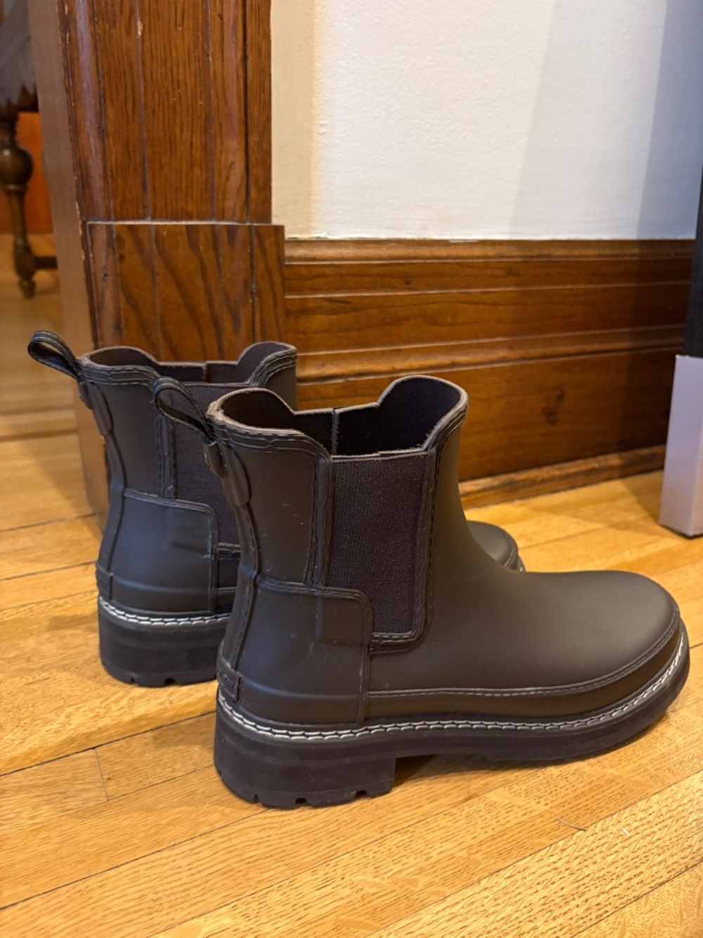 Hunter Brown Chelsea Rain Boots - Picture 2 of 4